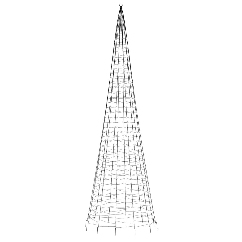 hideg fehér LED karácsonyfa zászlórúdra 1534 LED 500 cm