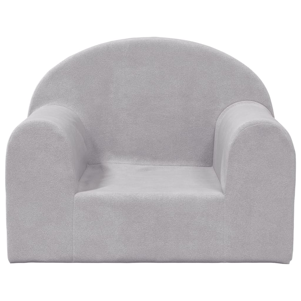 világosszürke puha plüss gyerekkanapé