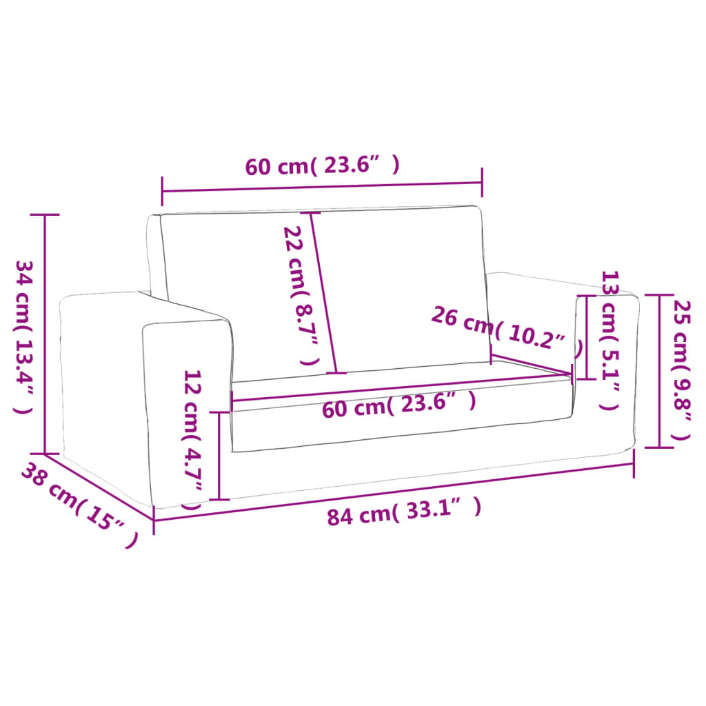 2-személyes antracitszürke puha plüss gyerekkanapéágy