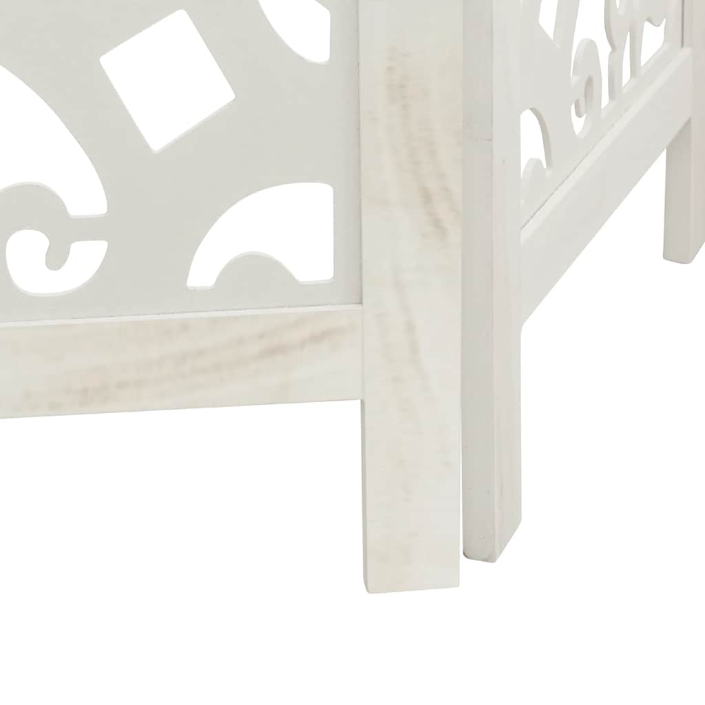 4 paneles fehér tömör császárfa térelválasztó