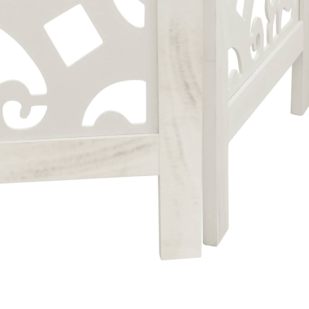 6 paneles fehér tömör császárfa térelválasztó