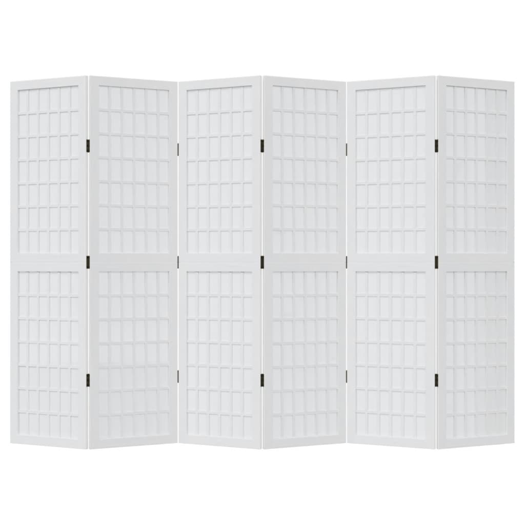 6 paneles fehér tömör császárfa térelválasztó