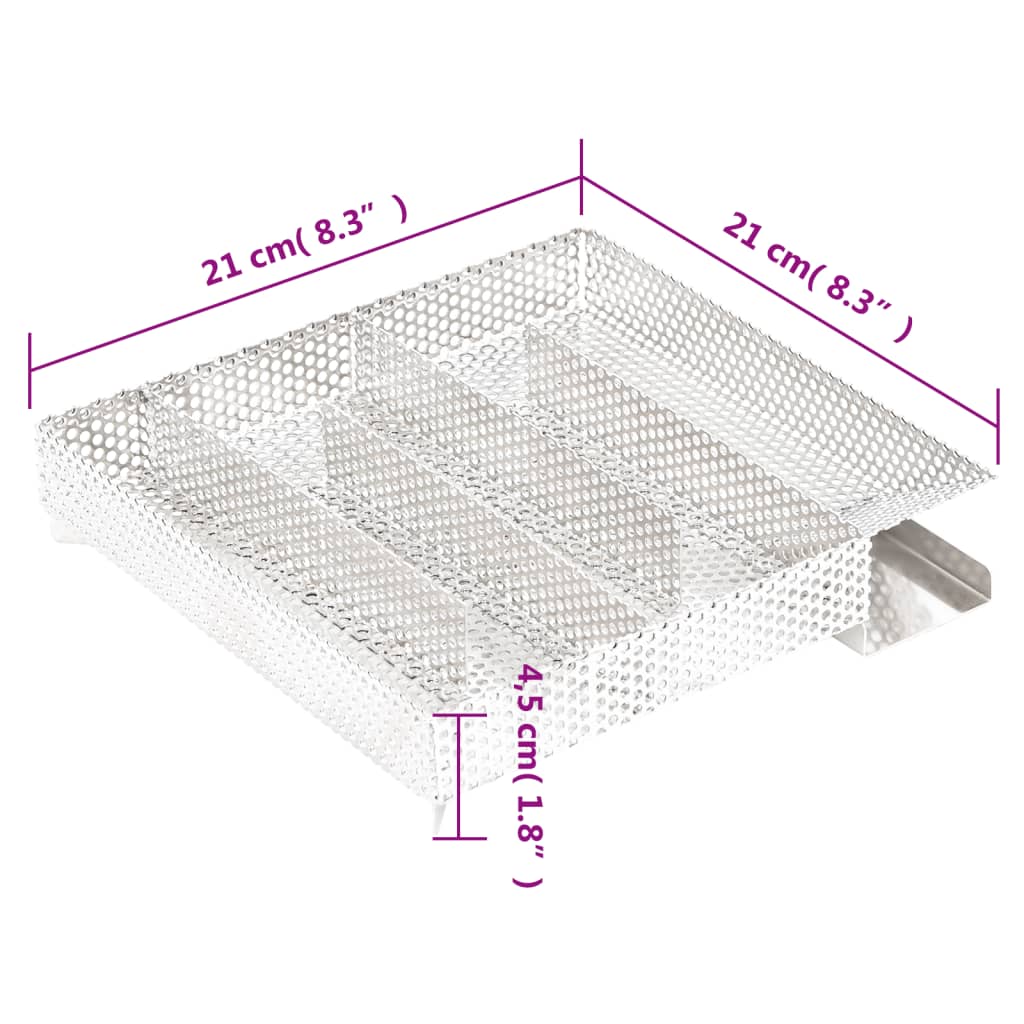rozsdamentes acél ötkamrás hidegfüst-generátor 21 cm