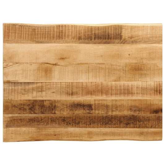 tömör nyers mangófa természetes élű asztallap 80 x 60 x 2,5 cm