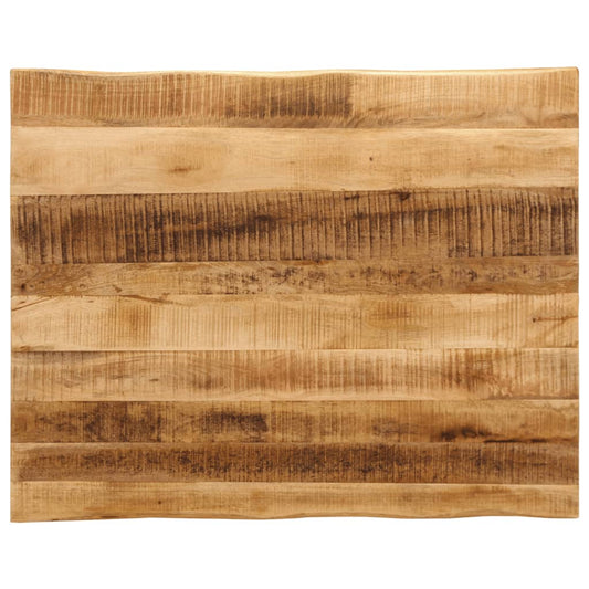 tömör nyers mangófa természetes élű asztallap 100 x 80 x 2,5 cm
