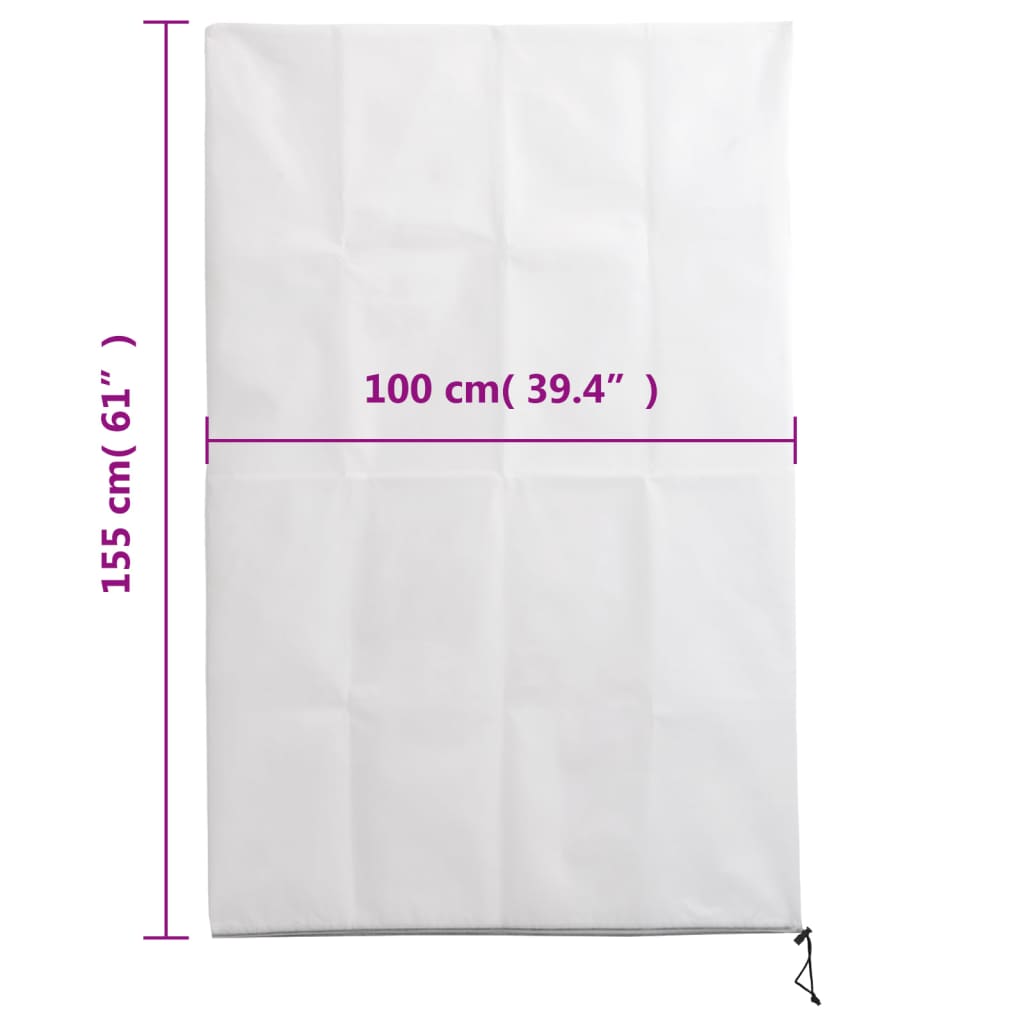 4 db növényvédő huzat cipzárral 70 g/m² 1x1,55 m