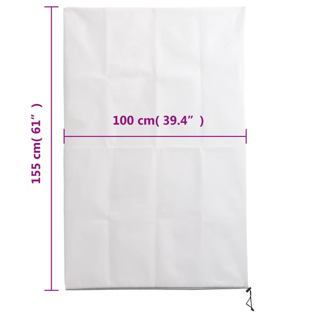 10 db növényvédő huzat cipzárral 70 g/m² 1x1,55 m