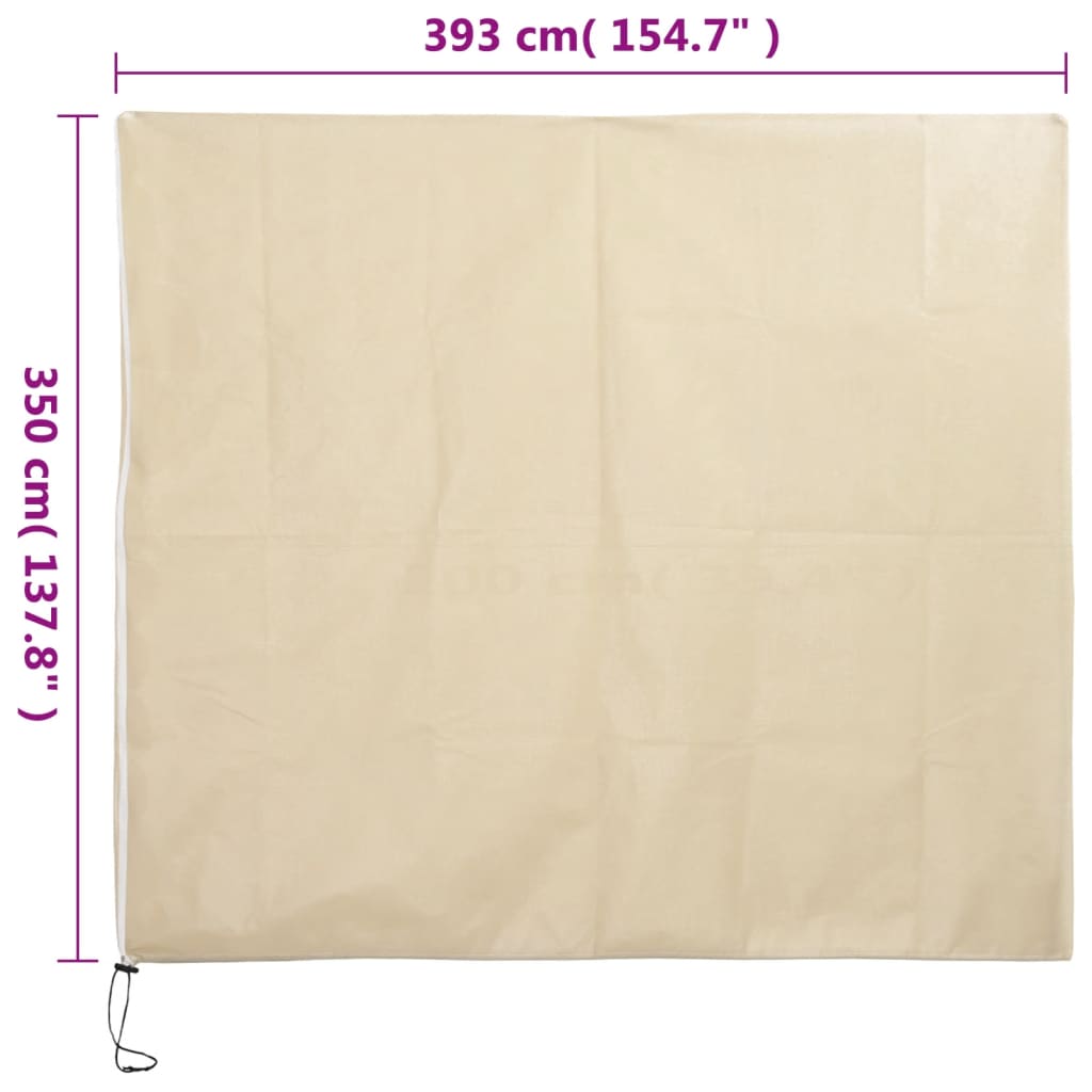 10 db növényvédő huzat cipzárral 70 g/m² 3,93 x 3,5 m