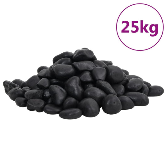 25 kg fekete csiszolt kavics 2-5 cm
