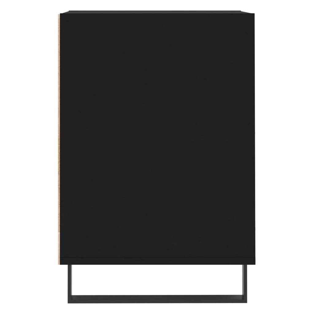 fekete szerelt fa TV-szekrény 100x35x55 cm