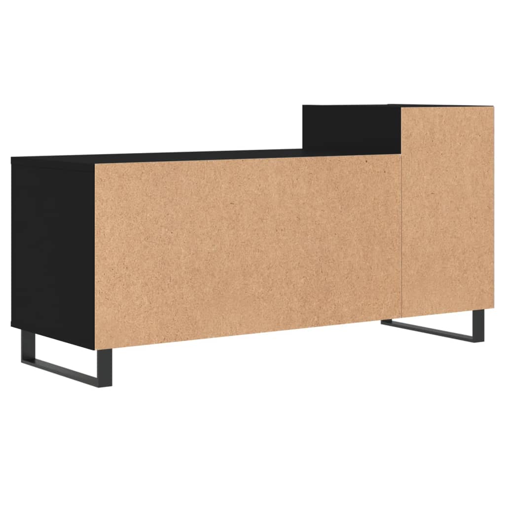 fekete szerelt fa TV-szekrény 100x35x55 cm
