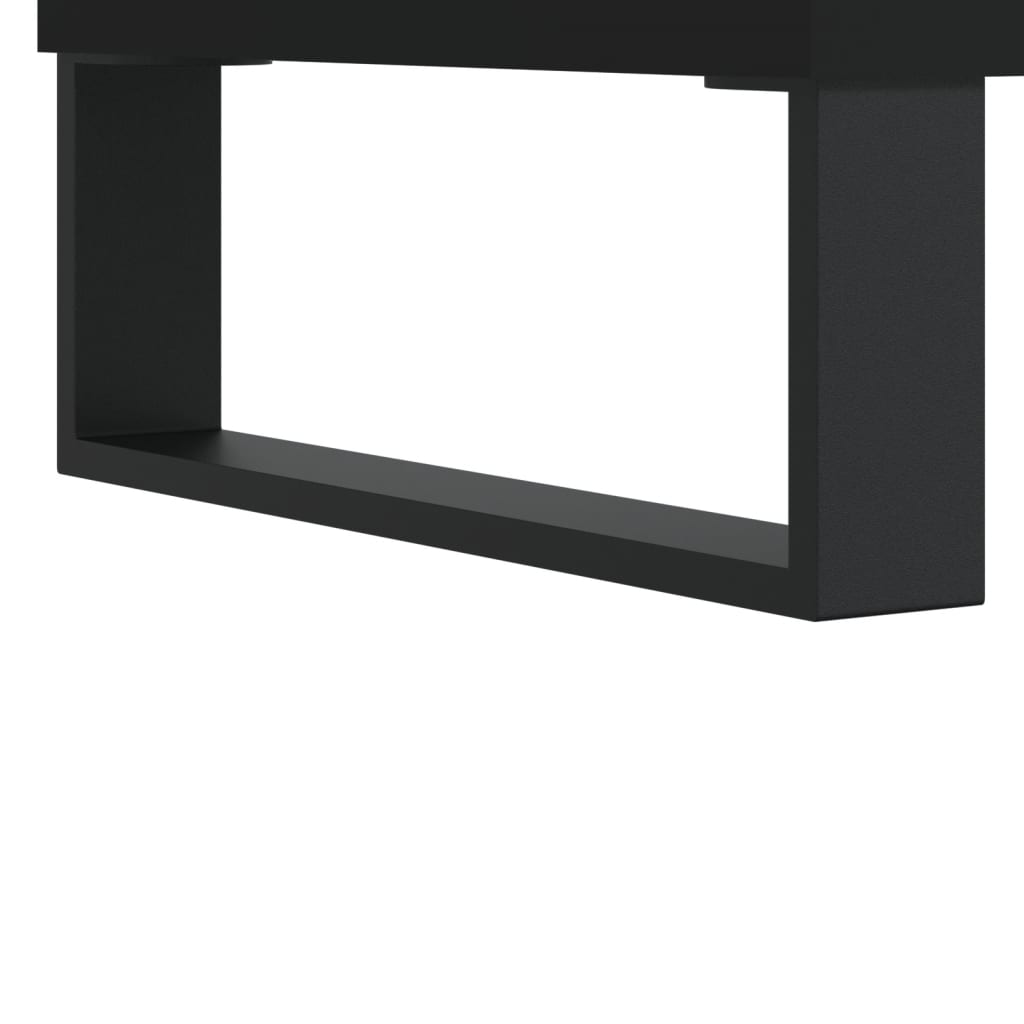 fekete szerelt fa TV-szekrény 100x35x55 cm