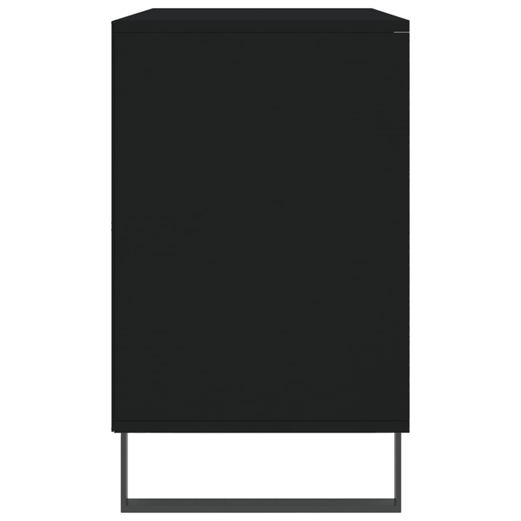 fekete szerelt fa cipősszekrény 102x36x60 cm