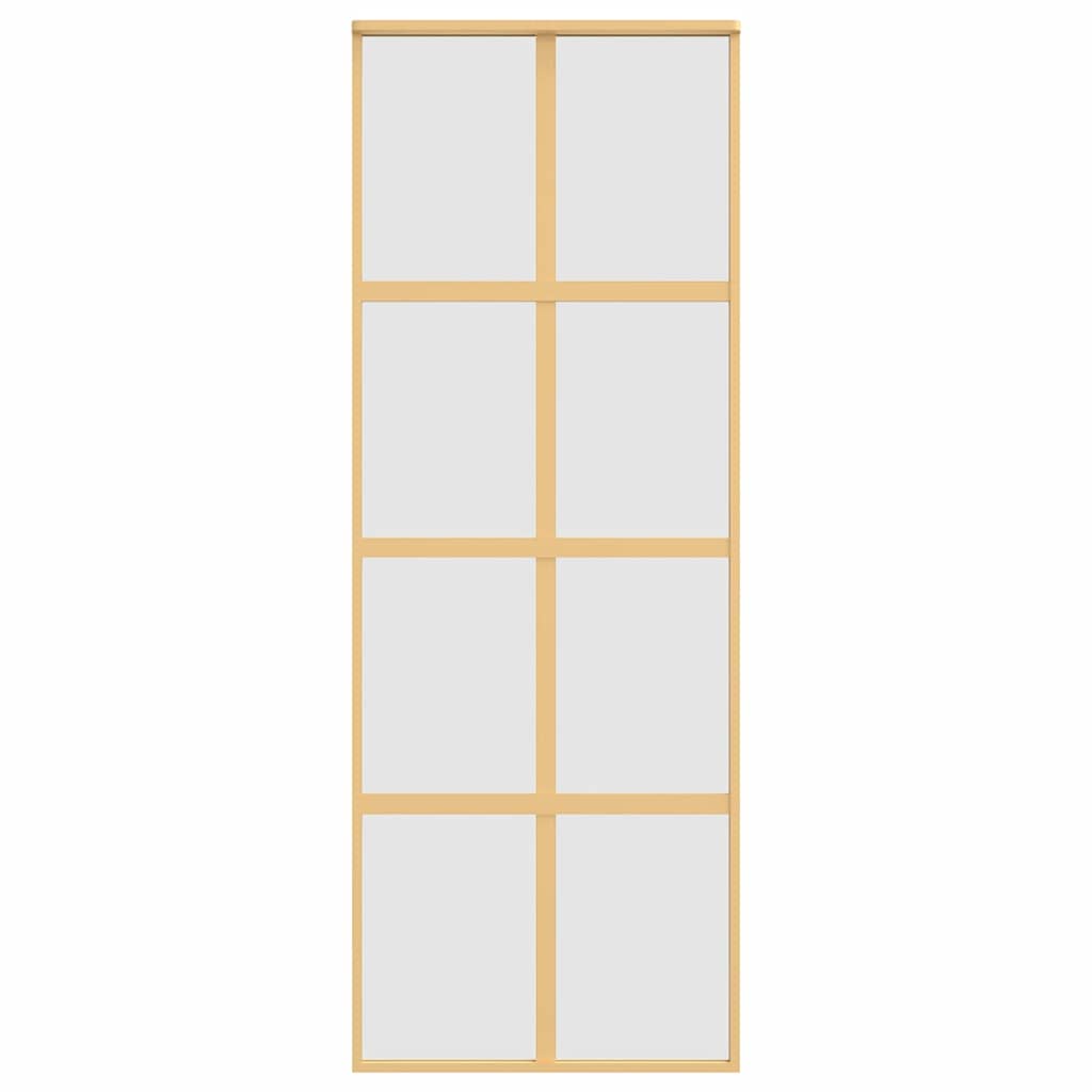 aranyszínű ESG tejüveg és alumínium tolóajtó 76 x 205 cm