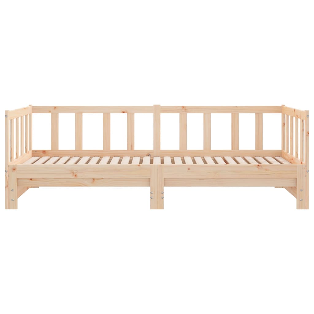 tömör fenyőfa kihúzható kanapéágy 90 x 200 cm