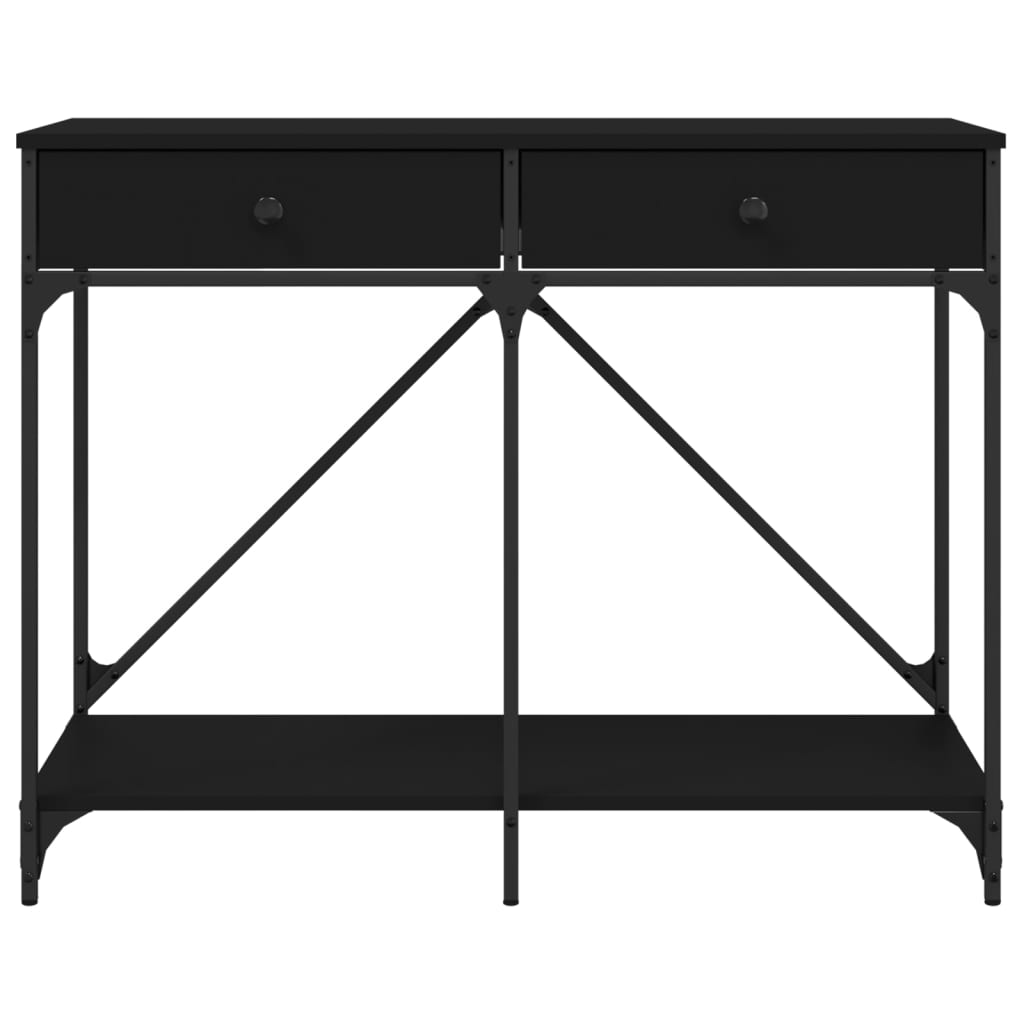 fekete szerelt fa tálalóasztal 100 x 39 x 78,5 cm