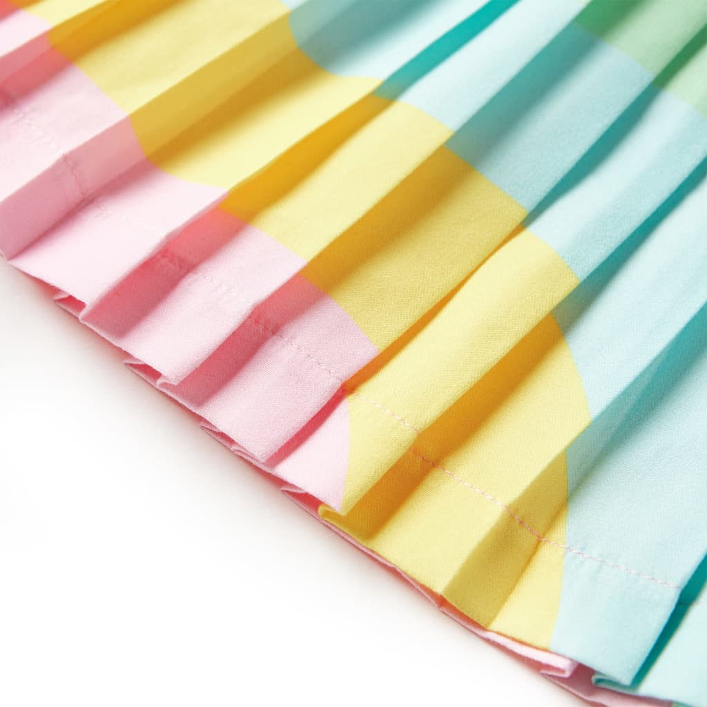 Világos rózsaszín redős gyerekszoknya 116