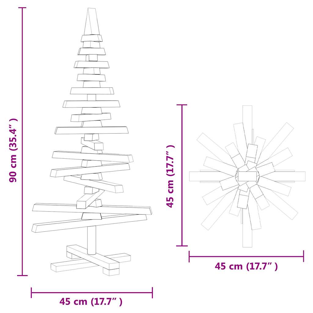 tömör fenyő karácsonyfa dekorációnak 90 cm