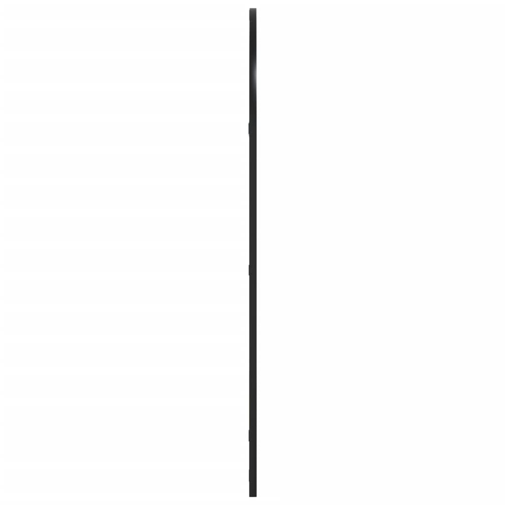 fekete ívelt vas fali tükör 60 x 100 cm