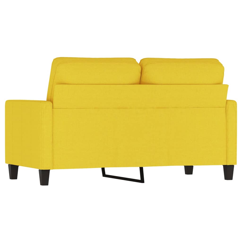 2 személyes világossárga szövet kanapé 120 cm