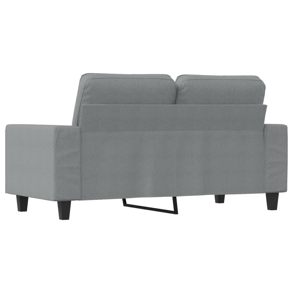 kétszemélyes világosszürke szövetkanapé 120 cm
