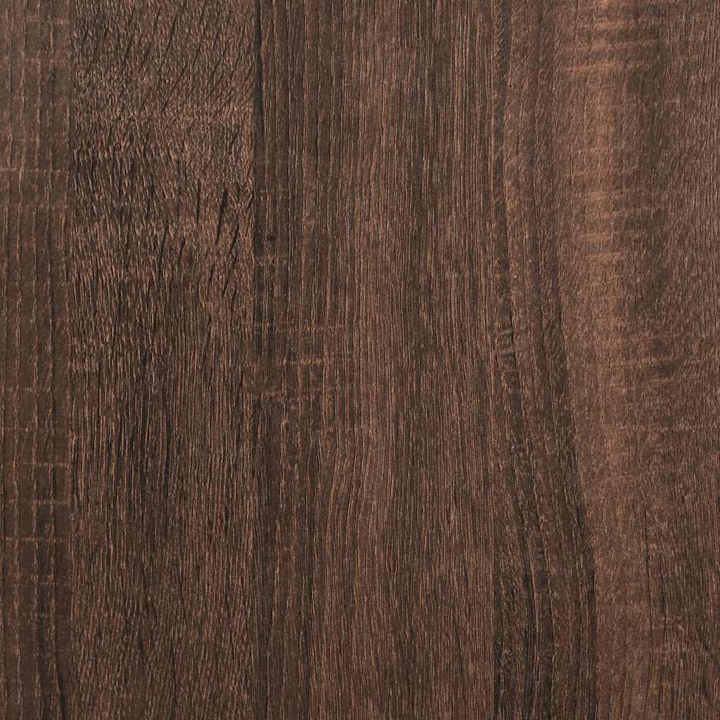 barna tölgyszínű fém ágykeret fej- és lábtámlával 140 x 200 cm