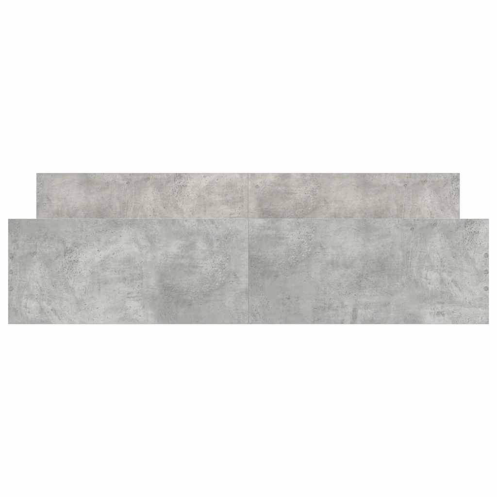 betonszürke ágykeret fej- és lábtámlával 180 x 200 cm
