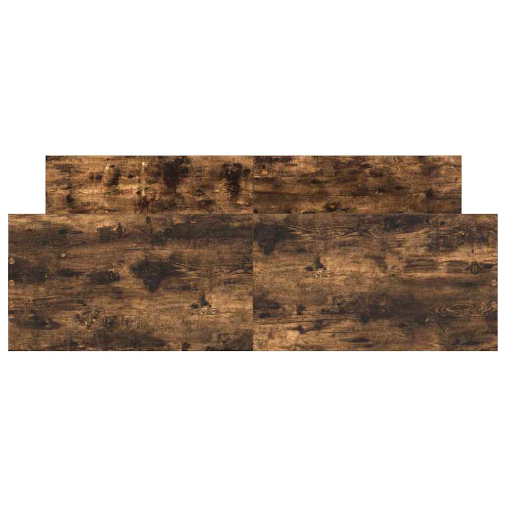 füstös tölgy színű ágykeret fej- és lábtámlával 140 x 190 cm