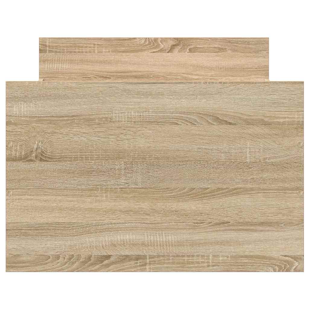 sonoma tölgy színű ágykeret fej- és lábtámlával 90 x 200 cm