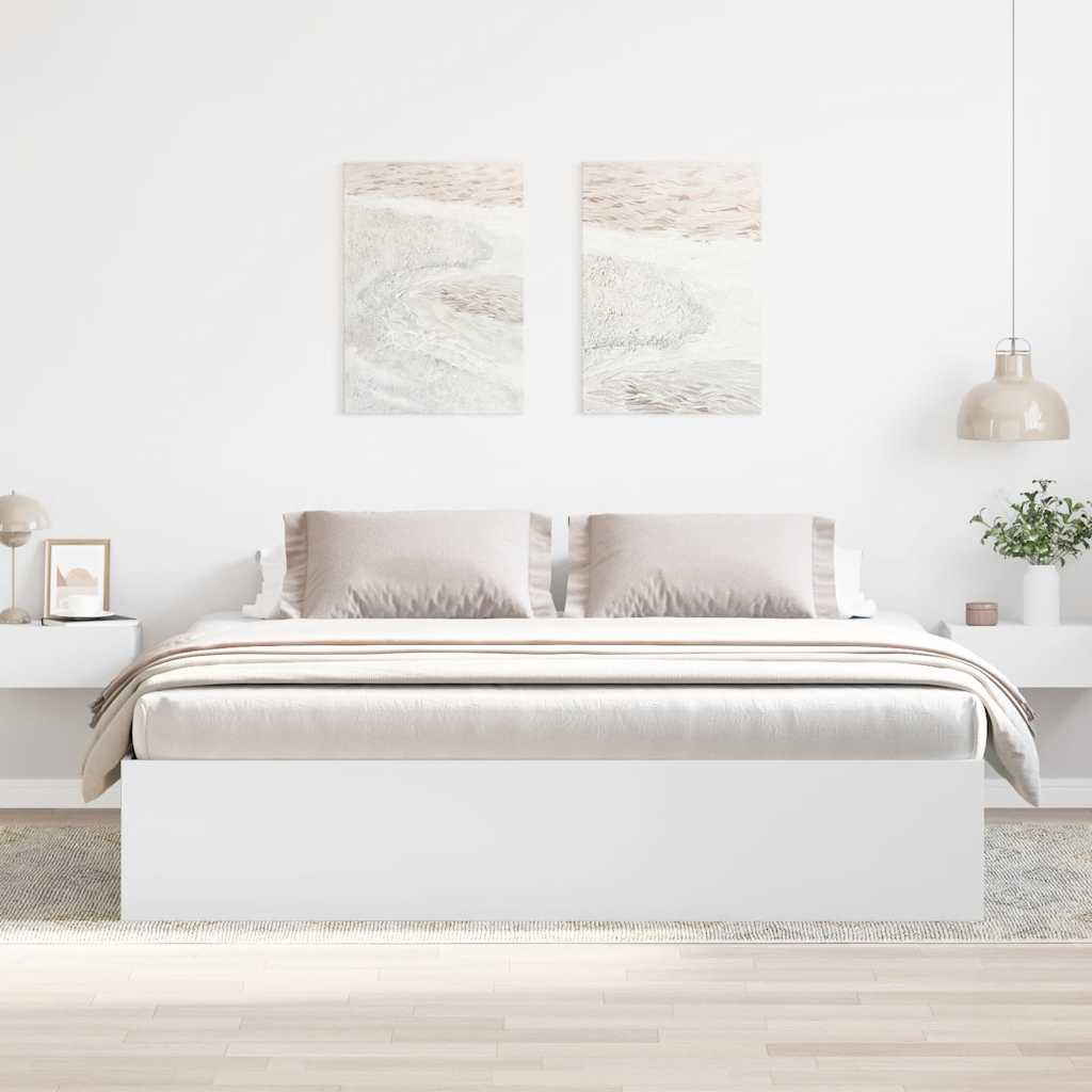 fehér tömör fenyőfa ágykeret 180 x 200 cm