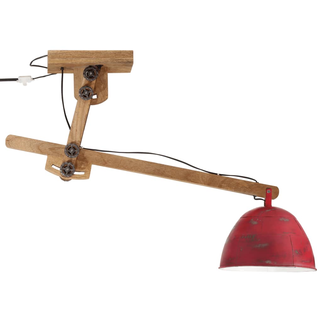 kopott piros mennyezeti lámpa 25 W 105x30x65-108 cm E27