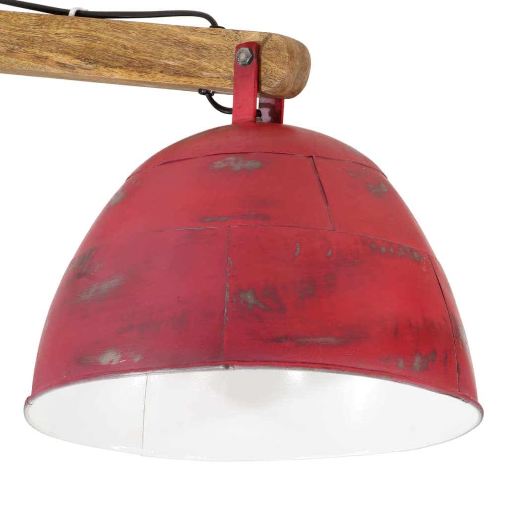 kopott piros mennyezeti lámpa 25 W 105x30x65-108 cm E27