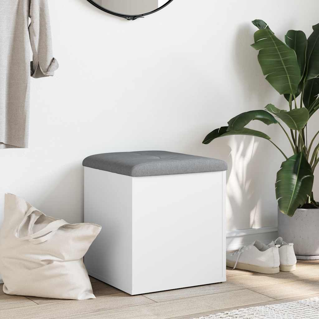 fehér, rétegelt fa tárolópad 42 x 42 x 45 cm