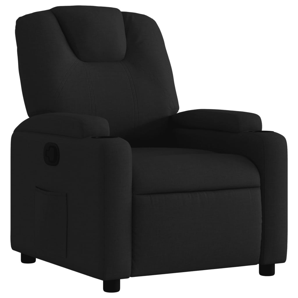 fekete szövet relaxfotel
