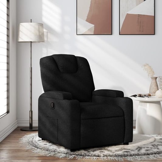 fekete szövet relaxfotel