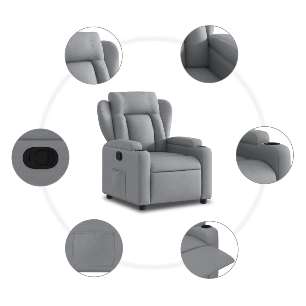 világosszürke szövet relaxfotel