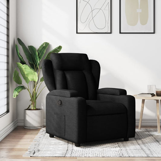 fekete szövet relaxfotel