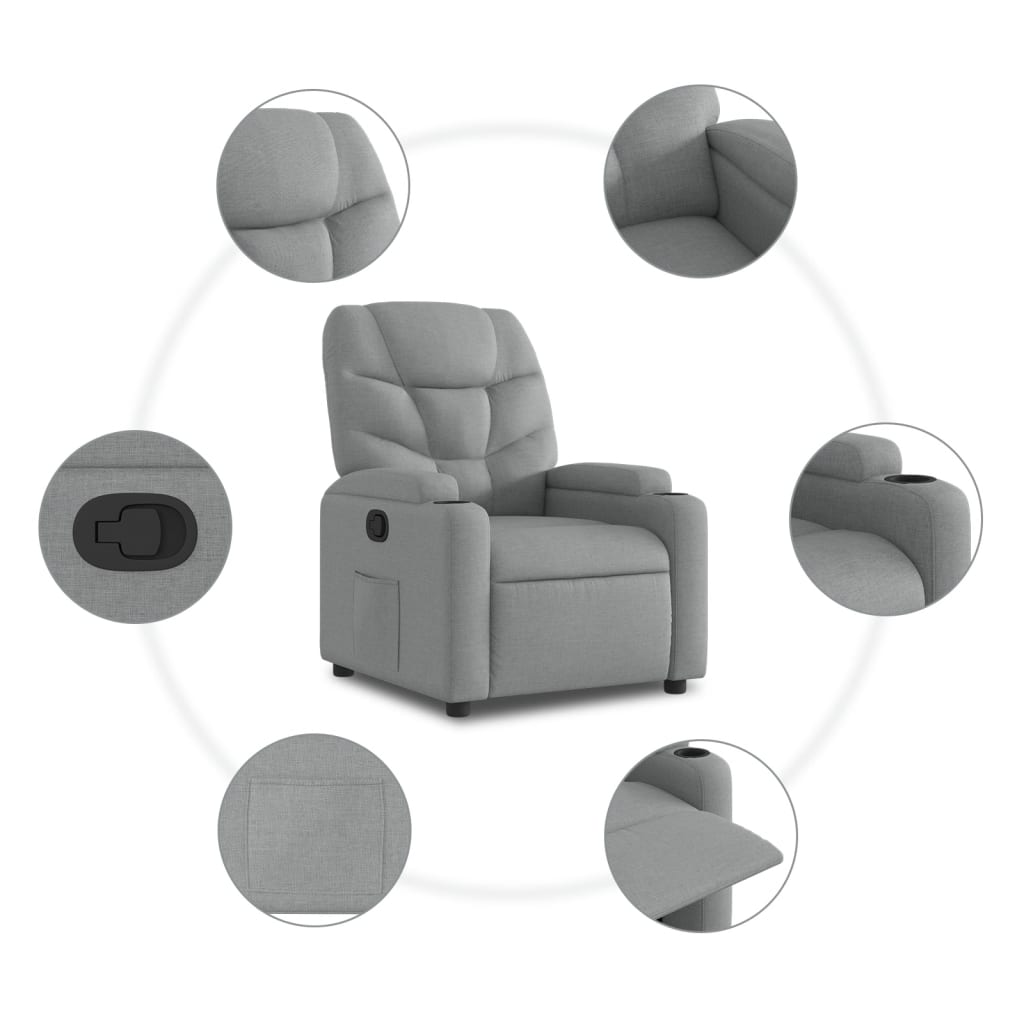 világosszürke szövet relaxfotel