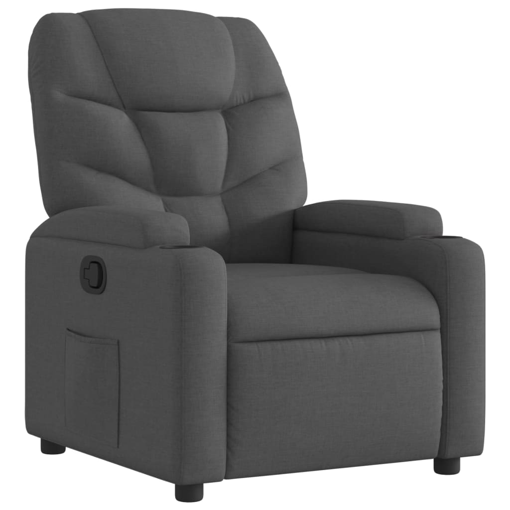 sötétszürke szövet relaxfotel