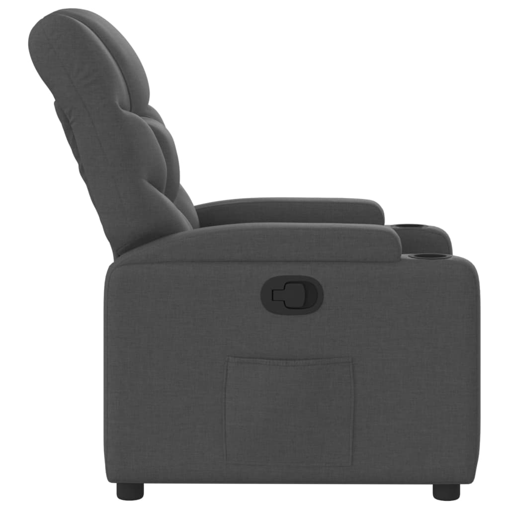 sötétszürke szövet relaxfotel