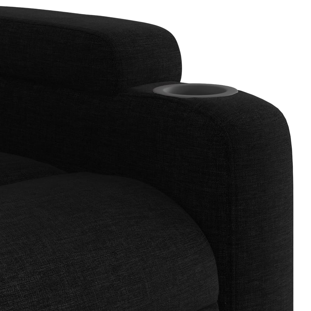 fekete szövet relaxfotel