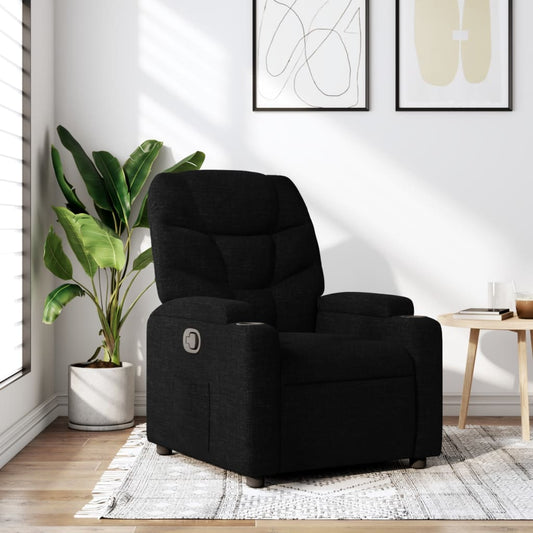 fekete szövet relaxfotel
