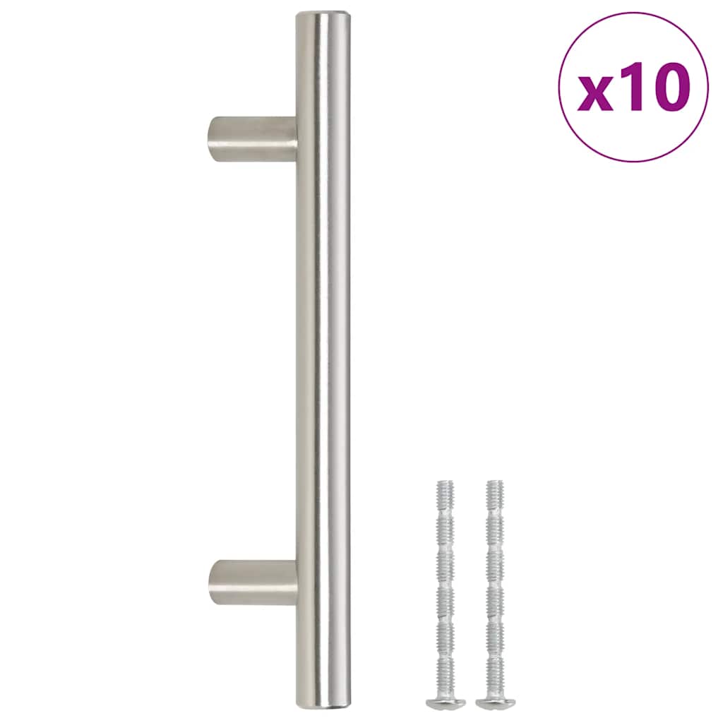 10 db ezüst rozsdamentes acél szekrényfogantyú 96 mm