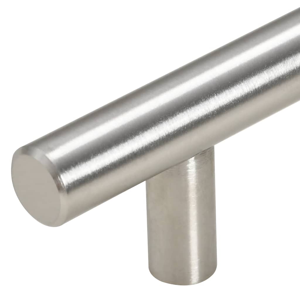 10 db ezüst rozsdamentes acél szekrényfogantyú 128 mm