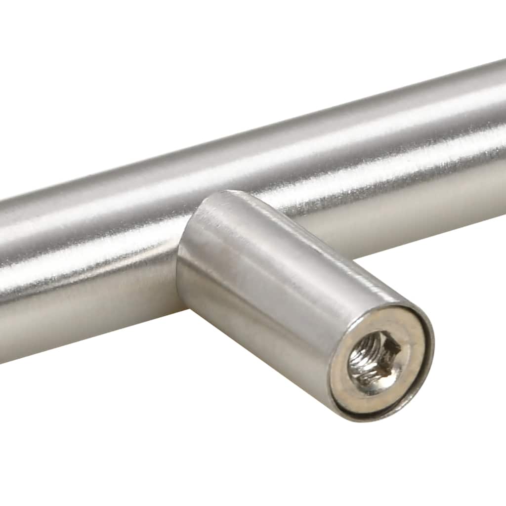 10 db ezüst rozsdamentes acél szekrényfogantyú 128 mm