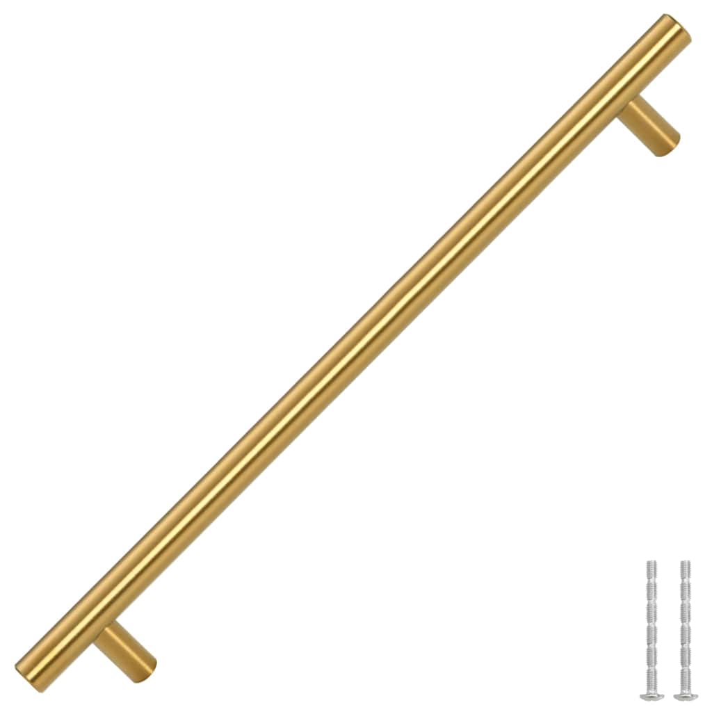 5 db aranyszínű rozsdamentes acél szekrényfogantyú 224 mm