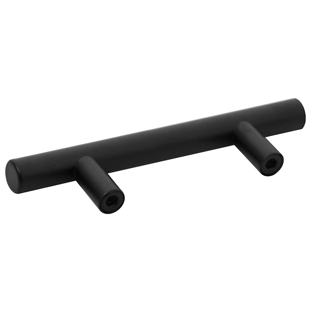 10 db fekete rozsdamentes acél szekrényfogantyú 64 mm
