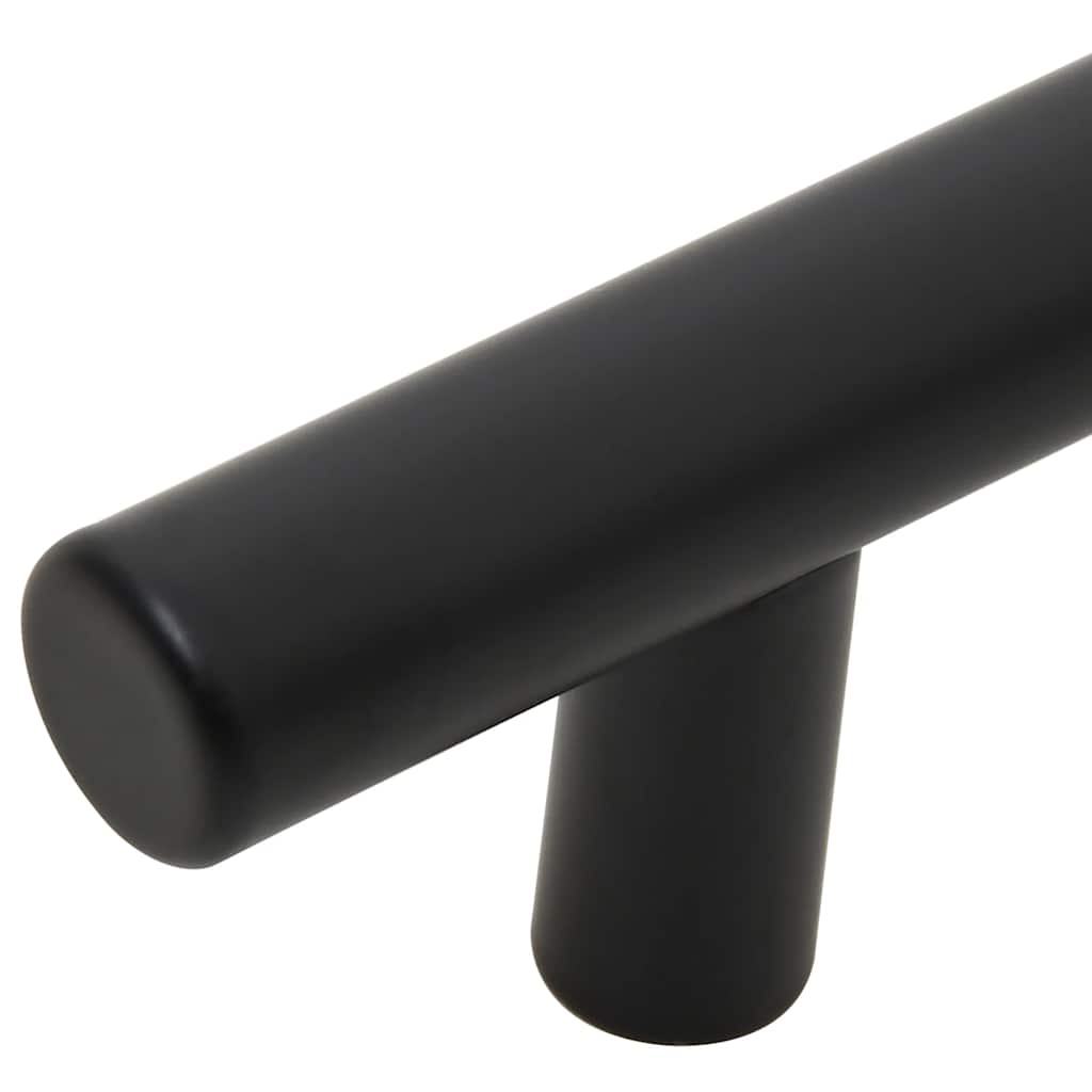 10 db fekete rozsdamentes acél szekrényfogantyú 64 mm