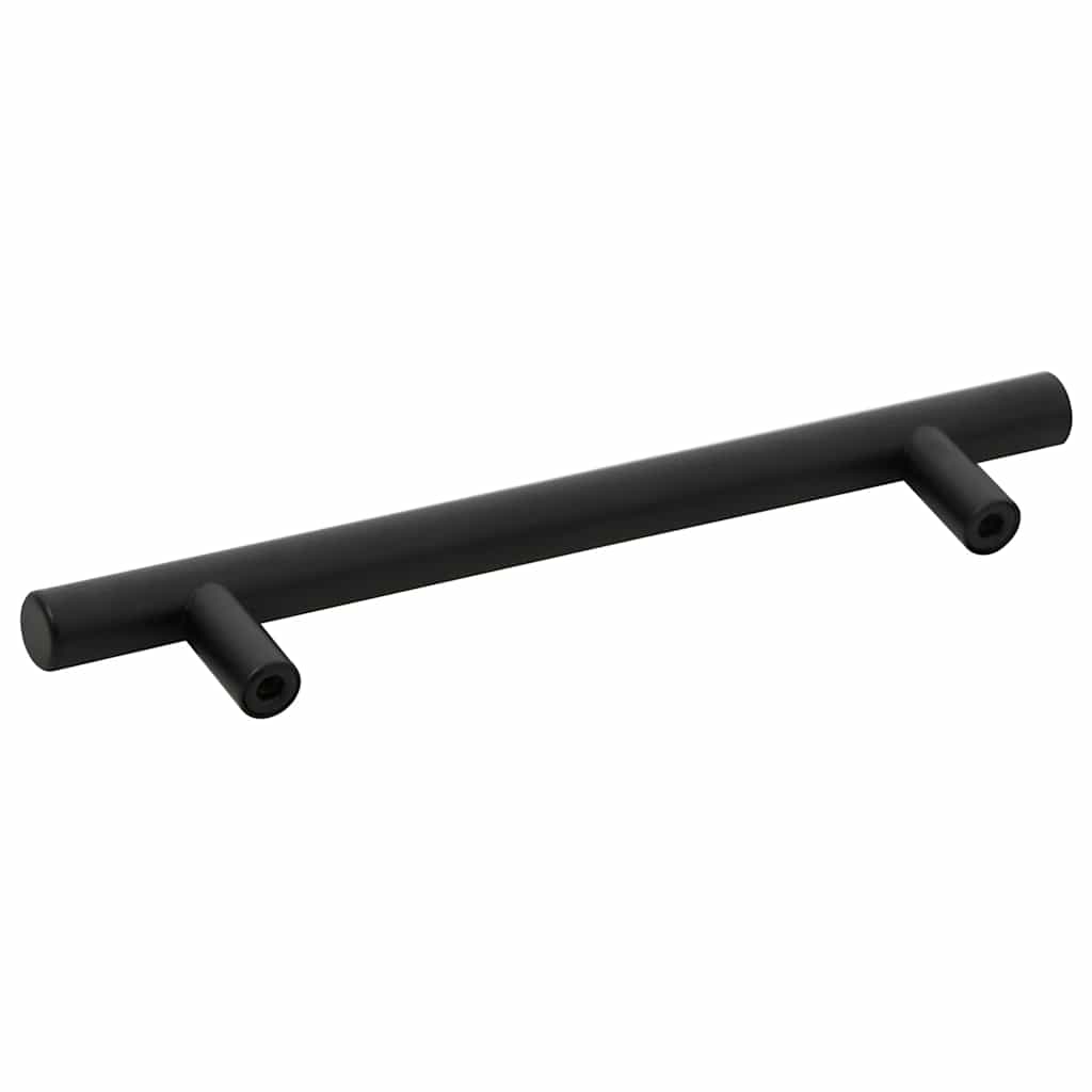 10 db fekete rozsdamentes acél szekrényfogantyú 128 mm