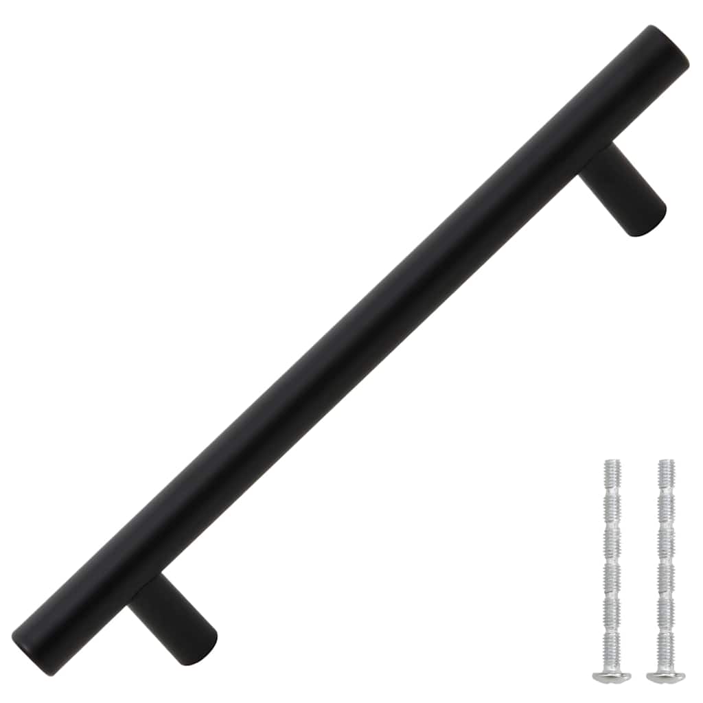 10 db fekete rozsdamentes acél szekrényfogantyú 160 mm
